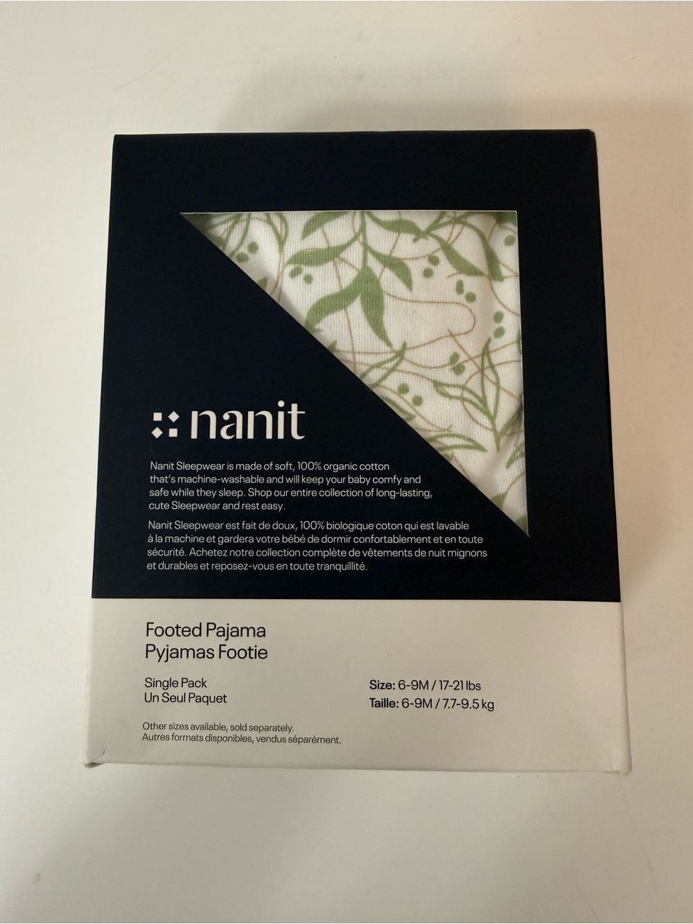 Nanit Green Vine Footed Pajama - Baby Sleepwear